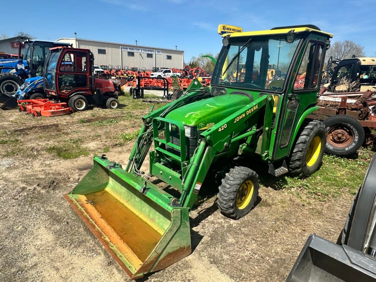 CAB TRACTOR-LOADER-PLOW, JOHN DEERE 4210